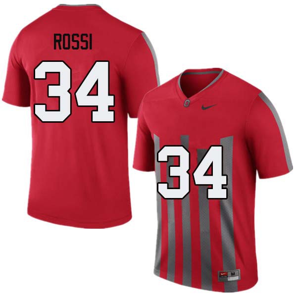 Ohio State Buckeyes #34 Mitch Rossi Men Embroidery Jersey Throwback OSU97275